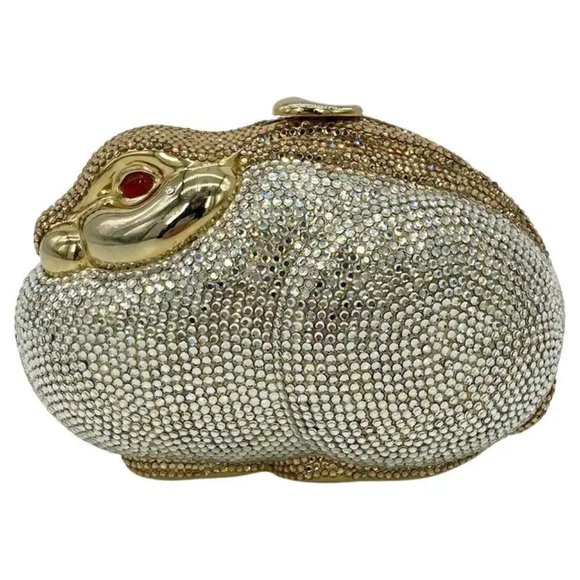 Judith Leiber Swarovski Crystal Rabbit Minaudiere - Picture 1 of 11